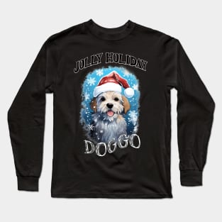 Jolly holiday doggo Long Sleeve T-Shirt